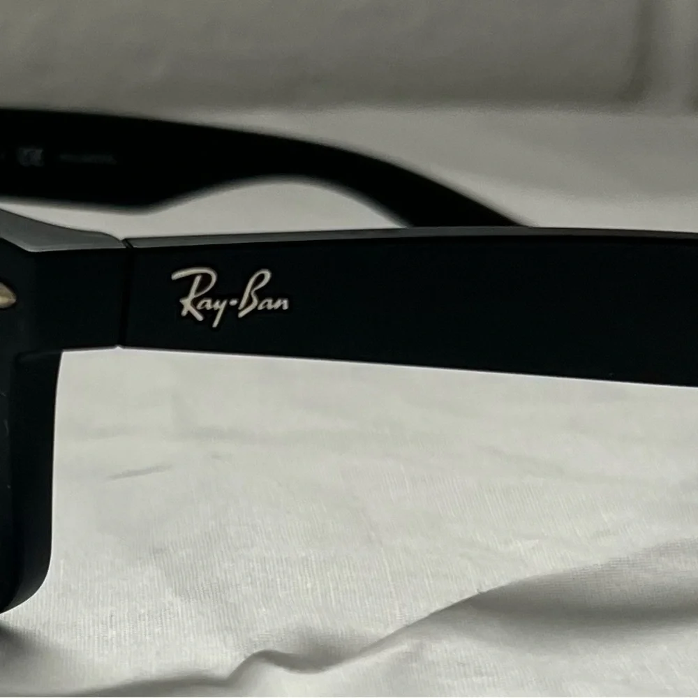 Ray-Ban RB2132 Classic Black Rectangular Sunglasses - Picture 3 of 6